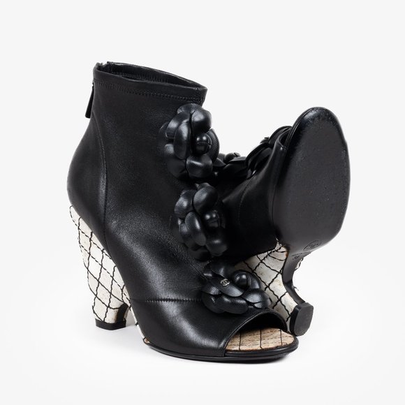 Chanel Camellia Wedge Booties - Picture 1 of 10